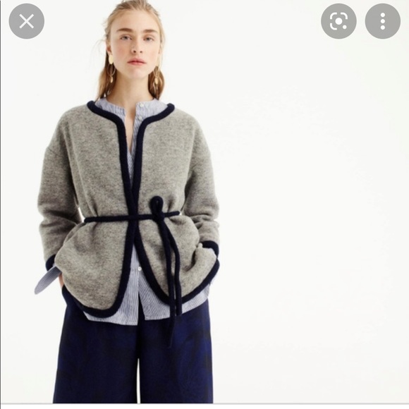 J Crew Boiled Wool Wrap Jacket - Picture 1 of 7